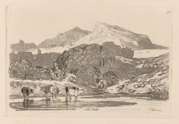Liber Studiorum: Lámina 21, Vista en el norte de Gales, 1838