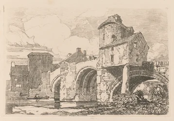 Liber Studiorum: Placa 26, Puente Monnow, Monmouthshire