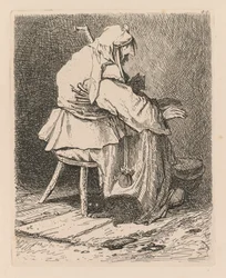 Liber Studiorum: Lámina 44, Boceto según Rembrandt