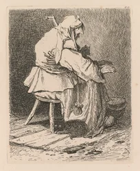 Liber Studiorum: Placa 44, Boceto después de Rembrandt, 1838