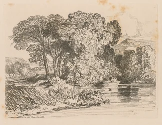 Liber Studiorum: Placa 4, Vista en el Yare, Norfolk, 1838