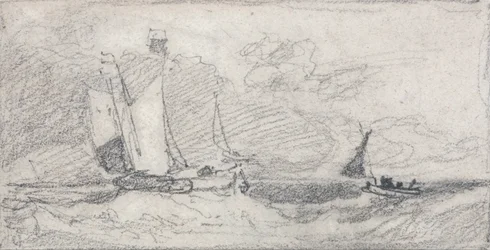 Navegar con wherries y barcos en un mar agitado