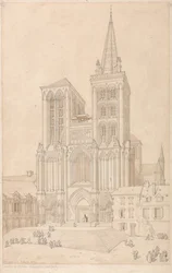 San Pedro en Lisieux, Normandía: Fachada oeste