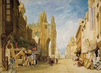 Escena de calle en Alençon, Normandía