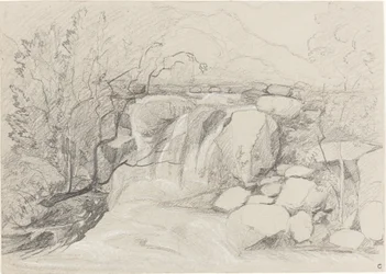 Cascada con rocas