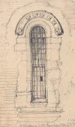 Ventana del lado norte de la iglesia de Burnham Ulph, Norfolk