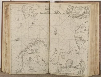 Un mapa de las costas marítimas de Rusia, Laponia, Finmarke, Nova Zemla y Groenlandia, 1671