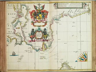Carta de las costas marítimas desde el Landsend de Inglaterra hasta el cabo de Bona Esperanca