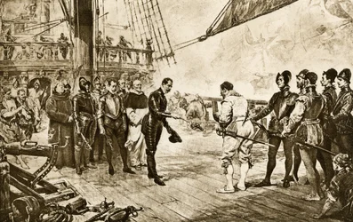 El Almirante de la Armada Española devolviendo su espada a Francis Drake (1540-1596)