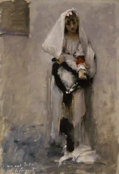 Una niña mendiga parisina