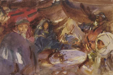Gitanos árabes en una tienda, 1905-06