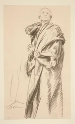 Figura de pie drapeada