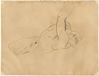 Desnudo masculino cayendo [verso], 1918-1919