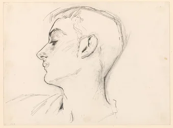 Cabeza de un joven (Albert de Belleroche) de perfil