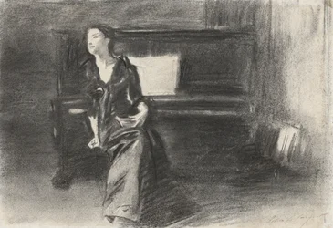 dama en el piano