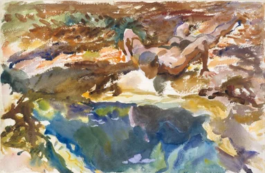 Hombre y Piscina, Florida, 1917