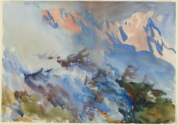 Mountain Fire, c. 1906-1907 (acuarela opaca y translúcida)