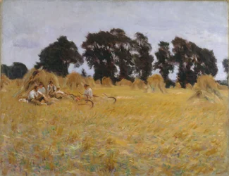 Segadores descansando en un campo de trigo, 1885