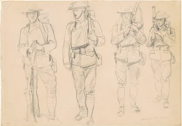 Estudios para Entrar en la Guerra [recto], 1918