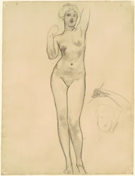 Estudios de Afrodita para Afrodita y Eros, 1919-1920