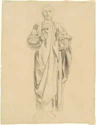 Estudio para "Dogma de la Redención: Friso de Ángeles" (recto)