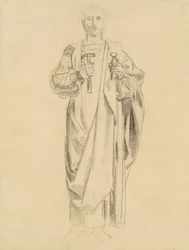 Estudio para Dogma de la Redención: Friso de Ángeles [recto], 1895-1903