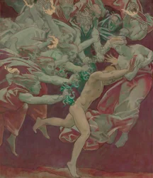 Estudio para el Museo de Bellas Artes de Boston, Murales: Orestes y las Furias