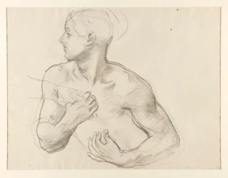 Estudio de Clitemnestra para Orestes Perseguido por las Furias, mural, Escalera, Museo de Bellas Artes de Boston