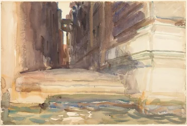 La Calle della Rosa con el Monte di Pietà, Venecia