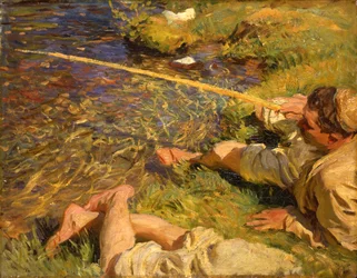 Val d"Aosta: Un Hombre Pescando, c.1907