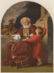 Samuel y Elí (litografía en color)