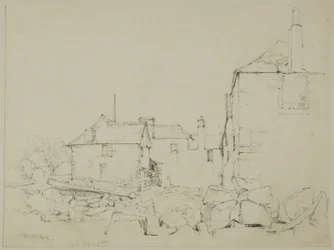 Casas y muro de piedra, Newlyn