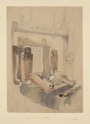 Momias en la Institución de Bristol, c.1834