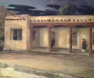 Palacio de los Gobernadores, Santa Fe (óleo sobre lienzo)