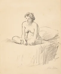 desnudo sentado