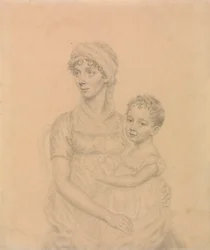 Lady Wigram con su hijo pequeño, William Pitt Wigram