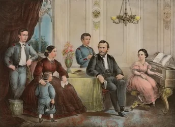 El general Grant y su familia
