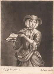 Mujer vendiendo música
