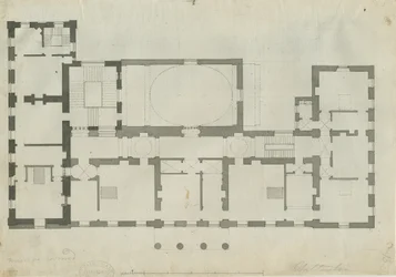Chillington Hall: dibujo a pluma y lápiz, nd [1789]