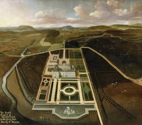 Vista sur de Hampton Court, Herefordshire, c.1705