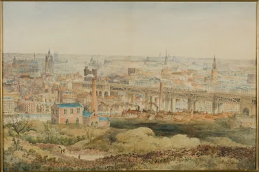 Newcastle upon Tyne desde Windmill Hills, Gateshead, 1887