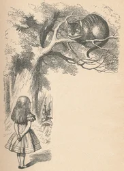 Alicia y el gato de Cheshire, 1889