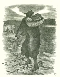 Sembrando cizaña: Temor a que el socialismo se extendiera entre la fuerza laboral británica. Caricatura de John Tenniel para Punch, Londres, 27 de febrero de 1886
