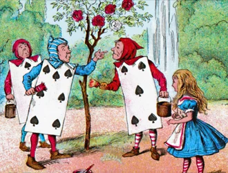 Las cartas pintando los rosales, c1910