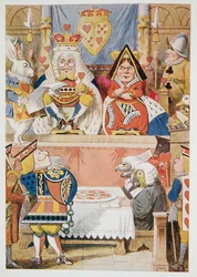El juicio del Sota de Corazones, de Las aventuras de Alicia en el país de las maravillas y A través del espejo y lo que Alicia encontró allí, de Lewis Carroll, publicado en 1911