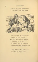 La morsa y el carpintero con ostras.