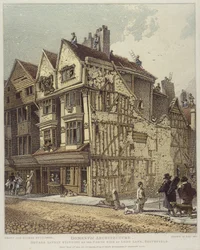 Casas recientemente situadas en el lado norte de Long Land, Smithfield, 1813