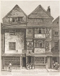 Casas en el lado sur de una calle llamada London Wall