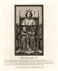 Rey Ricardo II de Inglaterra, de una pintura original colgada en el Coro de St Peter