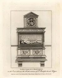 Monumento de Lord Darcie en la iglesia de St Botolph, Aldgate